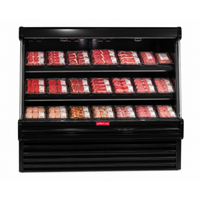Howard-McCray SC-OM35E-8L-B-LED 99-Inch Black Open Refrigerated Deli Merchandiser