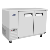 Atosa SBB59GRAUS1 57.75" Two-Door Shallow Depth Refrigerated Back Bar Cooler