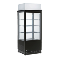 EFI CGSM-1742-B-L 16.9-Inch Black Refrigerated Four-Sided Glass Display Merchandiser, 2.8 Cu. Ft.