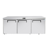 Atosa MGF8404GR 72-Inch 3-Door Commercial Undercounter Refrigerator