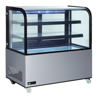 Vitrine réfrigérée de pâtisserie EFI CGCM-4848 47,8 po avec verre incurvé, noire