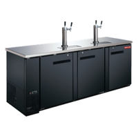 New Air NBD-90-SB 90-Inch 3-Door Commercial Draft Beer Cooler with Dual Tap Tower