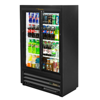 True GDM-33SSL-56-HC-LD 36-Inch Black Glass Door Convenience Store Refrigerator