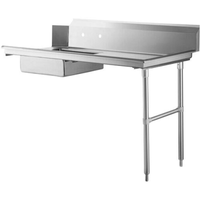 Omcan 28487 60-Inch Stainless Steel Right-Side Soiled Dishtable with Integrated Sink