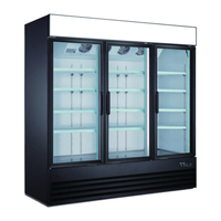EFI F3-78GDVCX X-LINE 78.3" Black Triple Glass Door Merchandiser Freezer