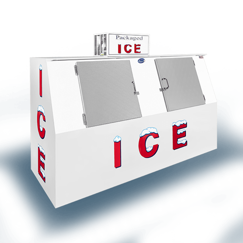 Leer L075SASP 75 Cu. Ft. Outdoor Slant Ice Merchandiser