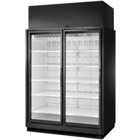 True 65.5-Inch Glass Door Refrigerated Merchandiser - 77.9 Cu. Ft. (TRM2M-YY-BLK-WHT-1BLKRR-4)