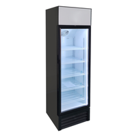 Réfrigérateur commercial vitré EFI C1-235GD-L - Extérieur noir 21 pouces