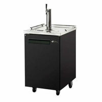 Distributeur de bière à tirage direct EFI CBBDD1-24CC de 24 pouces avec deux robinets