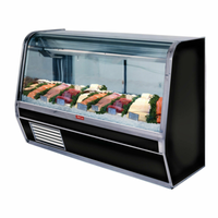 Howard-McCray SC-CFS32E-6-BE-LED 74" Black Single Duty Seafood & Poultry Service Case