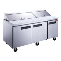 New Air NPT-072-SA 72.5-Inch Commercial Sandwich and Salad Refrigerated Prep Table