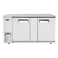 Atosa MBB69GR 68-Inch Double Solid Door Refrigerated Back Bar Cabinet