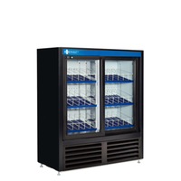 QBD CD4154-HC 47-Inch Black Low-Profile Sliding Glass Door Beverage Cooler