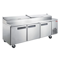 New Air NPT-092-PI 92" Three-Door Refrigerated Pizza Preparation Table
