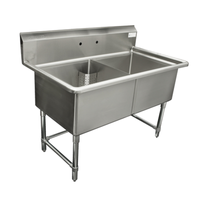 Thorinox TDS-1818-0 Stainless Steel 2-Compartment Commercial Sink - 41" x 23.5"