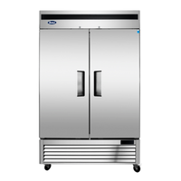 Atosa MBF8507GR 54.4-Inch Double Solid Door Bottom-Mount Reach-In Refrigerator
