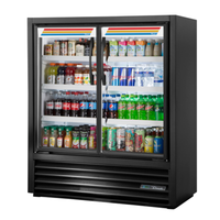 True TVM-48SL-54-HC~VM01 47-Inch Black Slim Line Glass Door Merchandiser