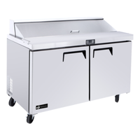 Réfrigérateur de préparation de sandwichs et salades à deux portes EFI CSDR2-48VC Versa-Chill de 48 pouces