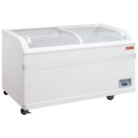 New Air NIF-71-CG 71-Inch Commercial Curved Glass Ice Cream Display Freezer