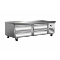 IKON ICBR-74 74-Inch Commercial Refrigerated Chef Base with 4 Drawers