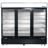 Atosa MCF8728GR 81.9-Inch Black 3-Door Glass Display Freezer Merchandiser - 68 Cu. Ft.