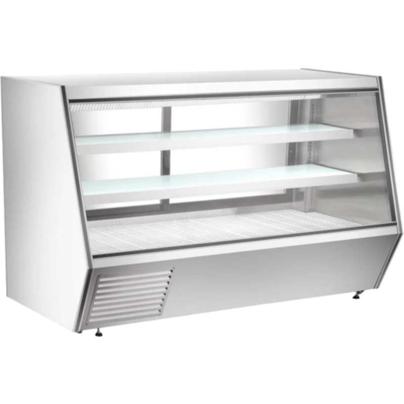 New Air 72" Curved Glass Gravity Coil Deli Display Cooler NDDC-72-GC