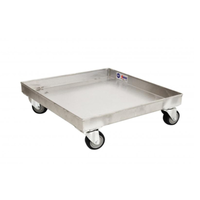 Omcan 31858 Heavy-Duty 661-lb. Stainless Steel Dish Rack Dolly