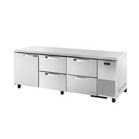 True Refrigeration 93-Inch Stainless Steel Undercounter Refrigerator with 4 Drawers and 1 Door (TUC-93D-4-HC~SPEC3)