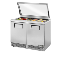 True Refrigeration TFP-48-18M-HC~FGLID 48-Inch Mega Top Sandwich/Salad Prep Table with Flat Glass Lid