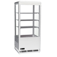 Vitrine réfrigérée en verre à 4 faces EFI CGCM-1738-W, 82 litres, blanc