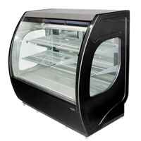 Fogel ELITE-6-DC-HC-B 72" Black Curved Glass Refrigerated Deli Case - 24 Cu. Ft.