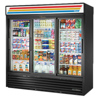 True GDM-69-HC-LD 78-Inch 3-Door Glass Sliding Merchandiser Refrigerator