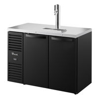 True Refrigeration TDR48-RISZ1-L-B-SS-1 48-Inch Black Solid Door Commercial Beer Dispenser
