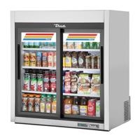 True Refrigeration GDM-09-SQ-S-HC-LD 36-Inch Stainless Steel Countertop Glass Door Cooler