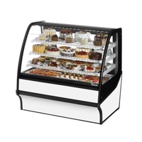 True TDM-R-48-GE/GE-S-W 48-Inch Curved Glass Refrigerated Bakery Merchandiser