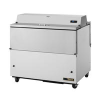 True TMC-49-DS-SS-HC 49-Inch Dual Access Commercial Milk Cooler - 12 Crate Capacity