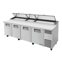 Poste de travail de table de préparation de pizza réfrigérée True TPP-AT-119-HC de 119 pouces