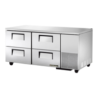Réfrigérateur de comptoir à tiroirs profonds TUC-67D-4-HC True