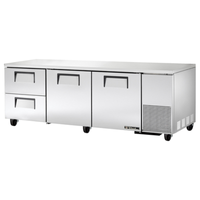 Réfrigérateur de comptoir profond True TUC-93D-2-HC de 93,25 pouces avec portes et tiroirs