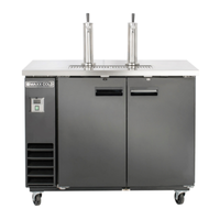 Maxx Cold MXBD48-2BHC 49-Inch Two-Door Commercial Kegerator with Dual Draft Towers