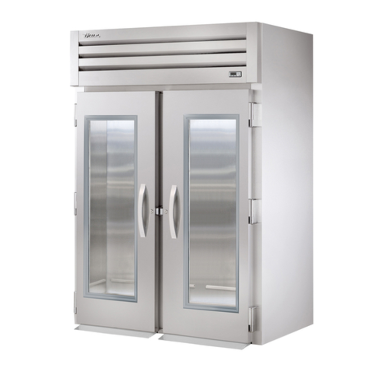 True Refrigeration STR2RRI-2G-HC 68-Inch Two-Section Roll-In Glass Door Refrigerator