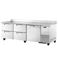 True Refrigeration 93-Inch Deep Worktop Refrigerator with 4 Drawers & 1 Door (TWT-93D-4-HC~SPEC3)