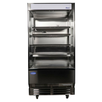 Atosa AOM-40B 39.6" Black Steel Open Refrigerated Display Case