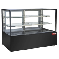 New Air NDC-59-SG 59" Black Stainless Steel Refrigerated Bakery Display Case