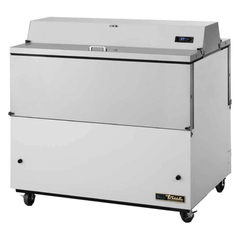 True TMC-49-DS-HC 49-Inch Dual-Access Mobile Milk Cooler for Cafeterias