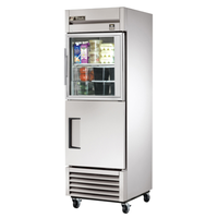 True Refrigeration TS-23-1-G-1-HC~FGD01 27-Inch Combination Half-Door Reach-In Cooler
