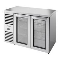 True Refrigeration TBR48-RISZ1-L-S-GG-1 48-Inch Stainless Steel Glass Door Back Bar Cooler