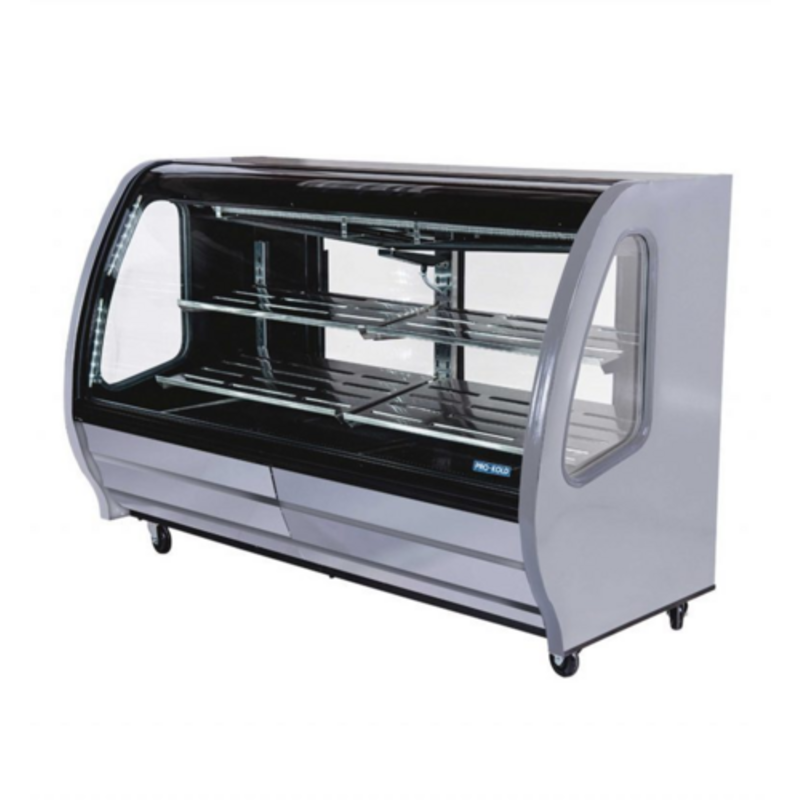 Imbera Cooling Pro-Kold DDC80SS 74-Inch Curved Glass Deli Display Case