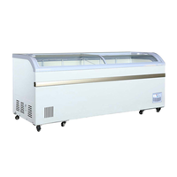 Vitrine à crème glacée réfrigérée incurvée EFI FCCG-79 de 200 cm (78,7 po), 700 litres (24,7 pi³)