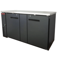 New Air NBB-69-SB 69-Inch Black Solid Door Refrigerated Back Bar Cabinet